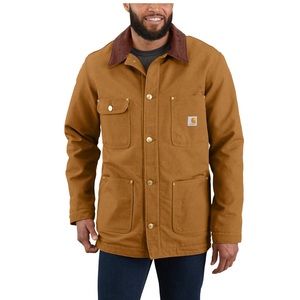 NWT Carhartt, Loose Fit Firm Duck Blanket-Lined Chore Coat, Size L